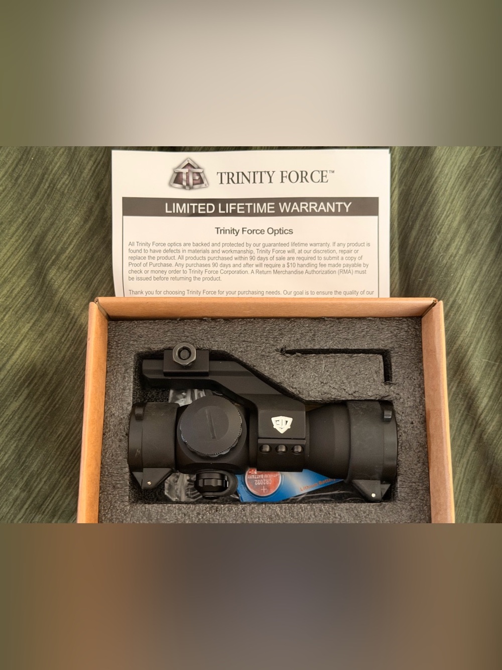 Trinity Force Stealth Sight 1x30 Tri Illuminated Dot with Cantilever Mount